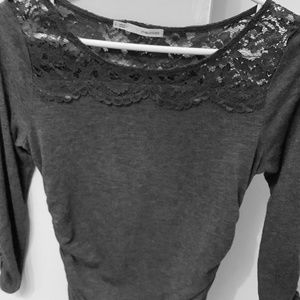 Black Top with lace embellishment